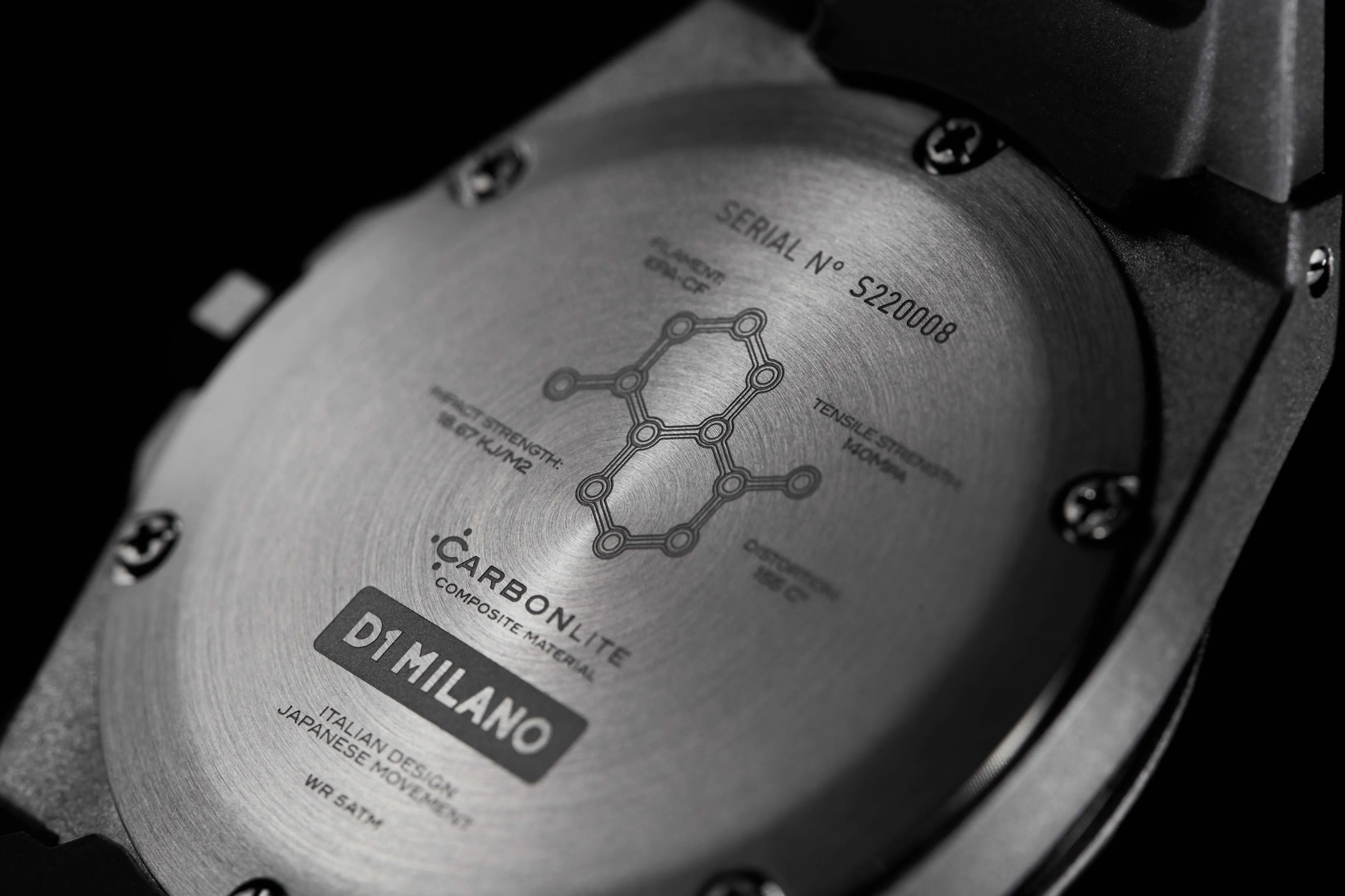 D1 Milano Carbonlite Carbon 40.5mm Watch