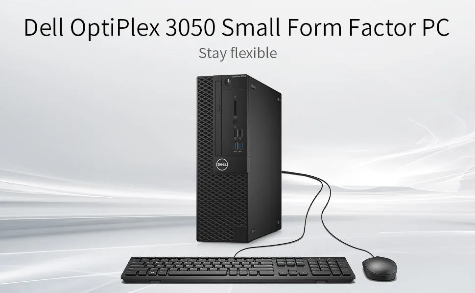 Dell OptiPlex 3050 (SFF) Desktop  | Intel Core i3-7100 (7th Gen) 3.90 GHz, 16GB DDR4 RAM, 256GB NVMe M.2 SSD, USB3.0 & HDMI, DisplayPort, 1GBe LAN  Port, Includes Wi-Fi, Keyboard & Mouse | Windows 10 Pro, Certified Refurbished- 1 Year Warranty