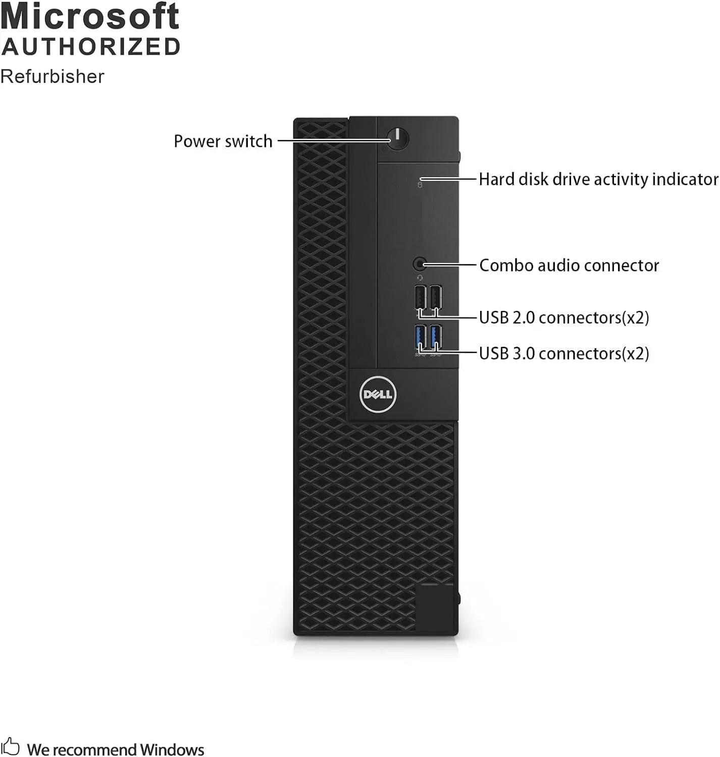 Dell OptiPlex 3050 (SFF) Desktop  | Intel Core i3-7100 (7th Gen) 3.90 GHz, 16GB DDR4 RAM, 256GB NVMe M.2 SSD, USB3.0 & HDMI, DisplayPort, 1GBe LAN  Port, Includes Wi-Fi, Keyboard & Mouse | Windows 10 Pro, Certified Refurbished- 1 Year Warranty