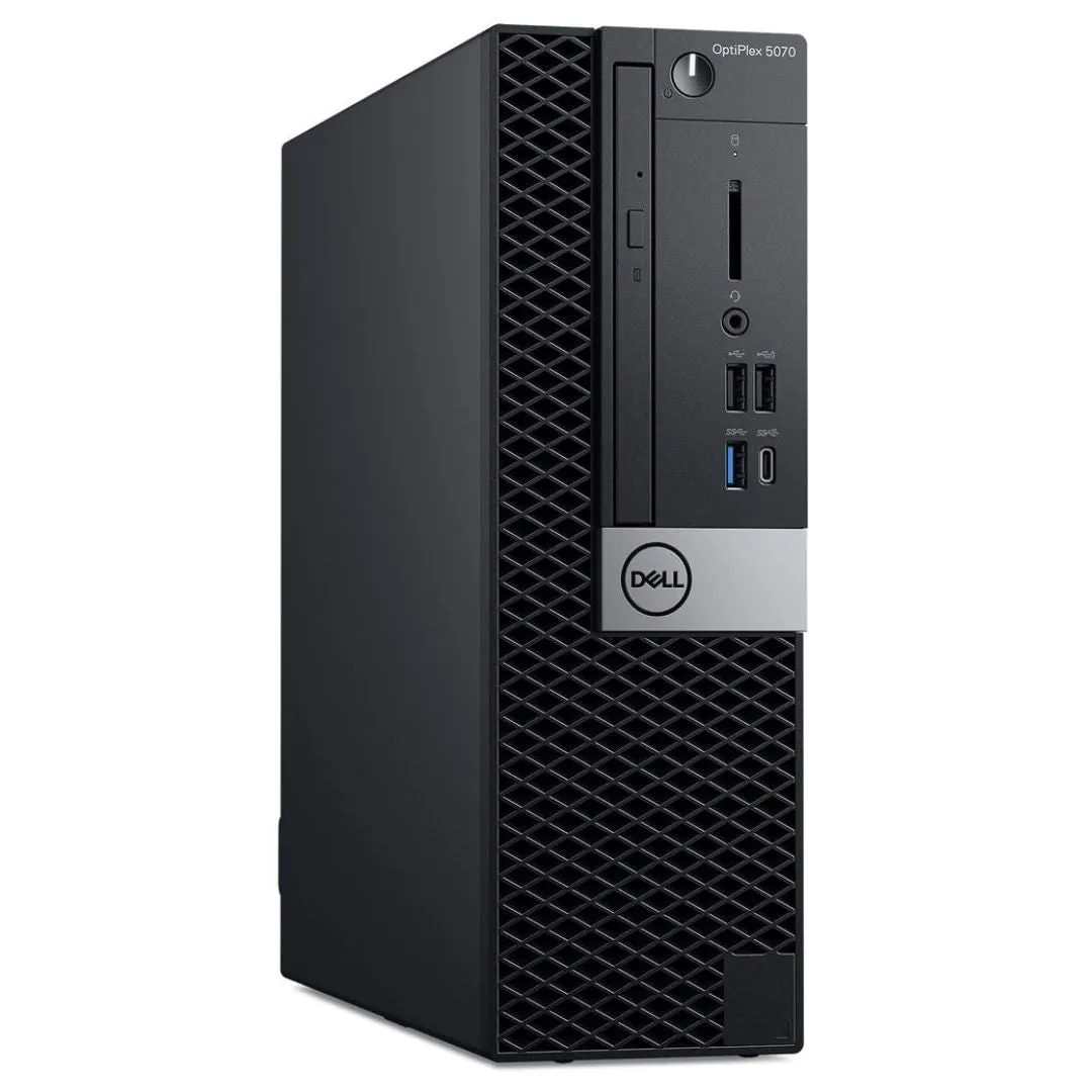 Dell OptiPlex 5070, SFF Desktop Bundled with 2 x 24" Dell Monitors, Intel Core i5-9500, 3.0GHz, 16GB RAM, 512GB SSD, Windows 11 Pro - Grade A Refurbished-EE