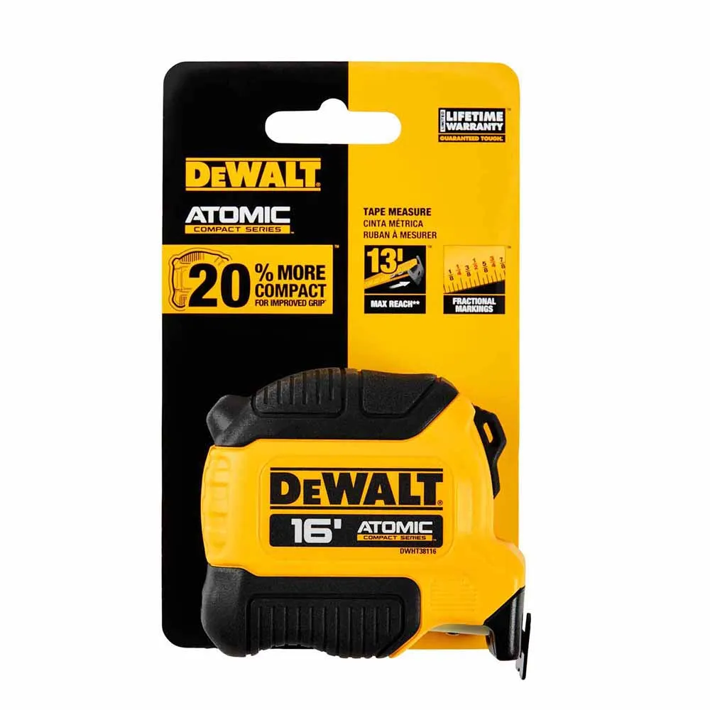 DeWalt DWHT38116S Atomic Compact Series 16 FT TAPE MEASURE