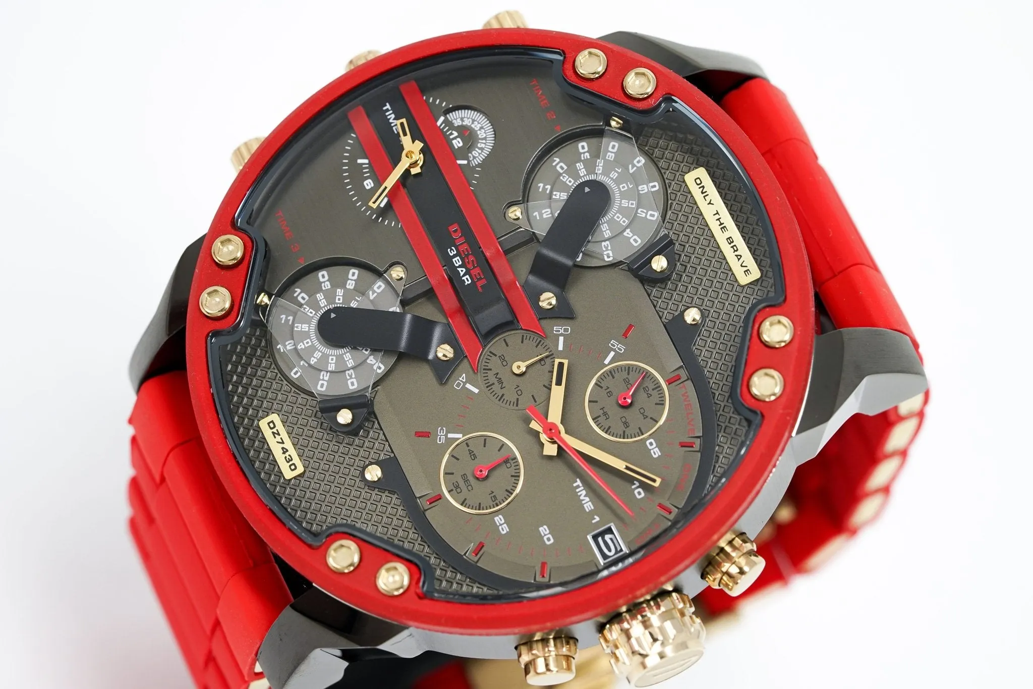 Diesel Men's Chronograph Watch Mr Daddy 2.0 Red DZ7430