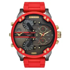 Diesel Men's Chronograph Watch Mr Daddy 2.0 Red DZ7430