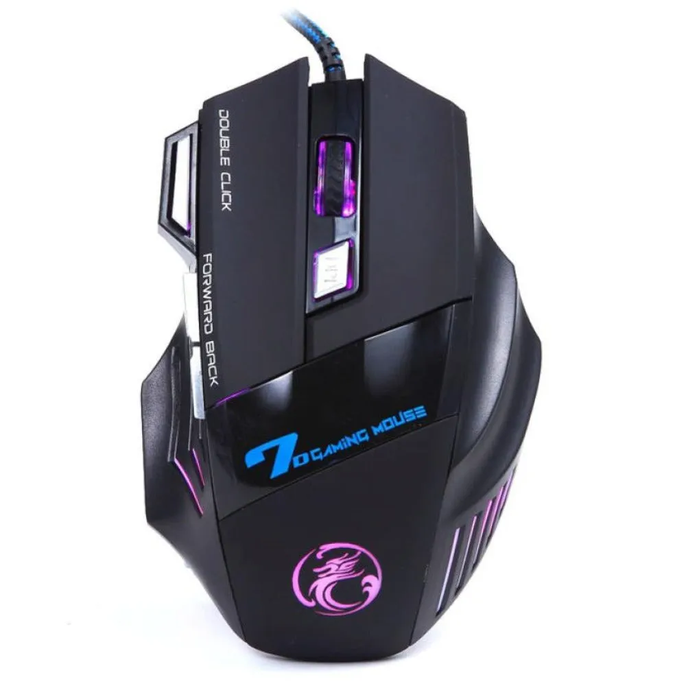 Discounted Wholesale 7 Buttons USB Wired Optical Gaming Mouse