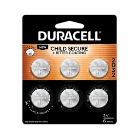 DL2032B6PK Duracell Specialty Lithium Coin - Bitterant, 6 Pack