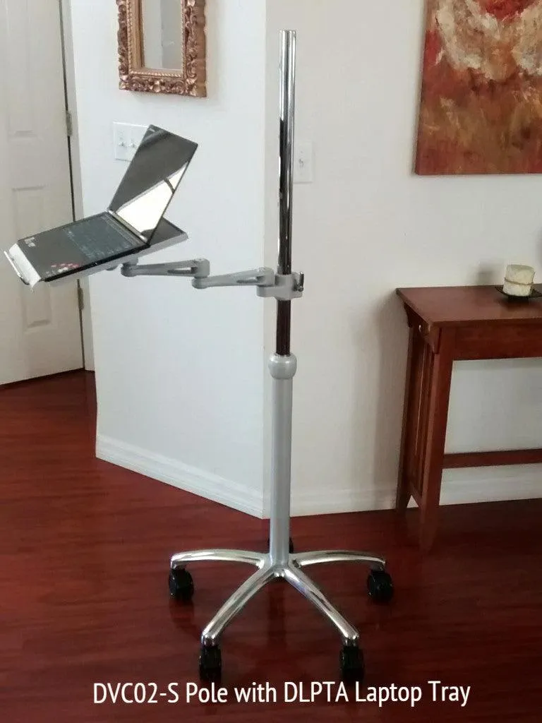 DVC04-BYO Portable Computer Pole Stand - (Pole with caster base alone) - Build Your Own Computer Desk or Medical Pole