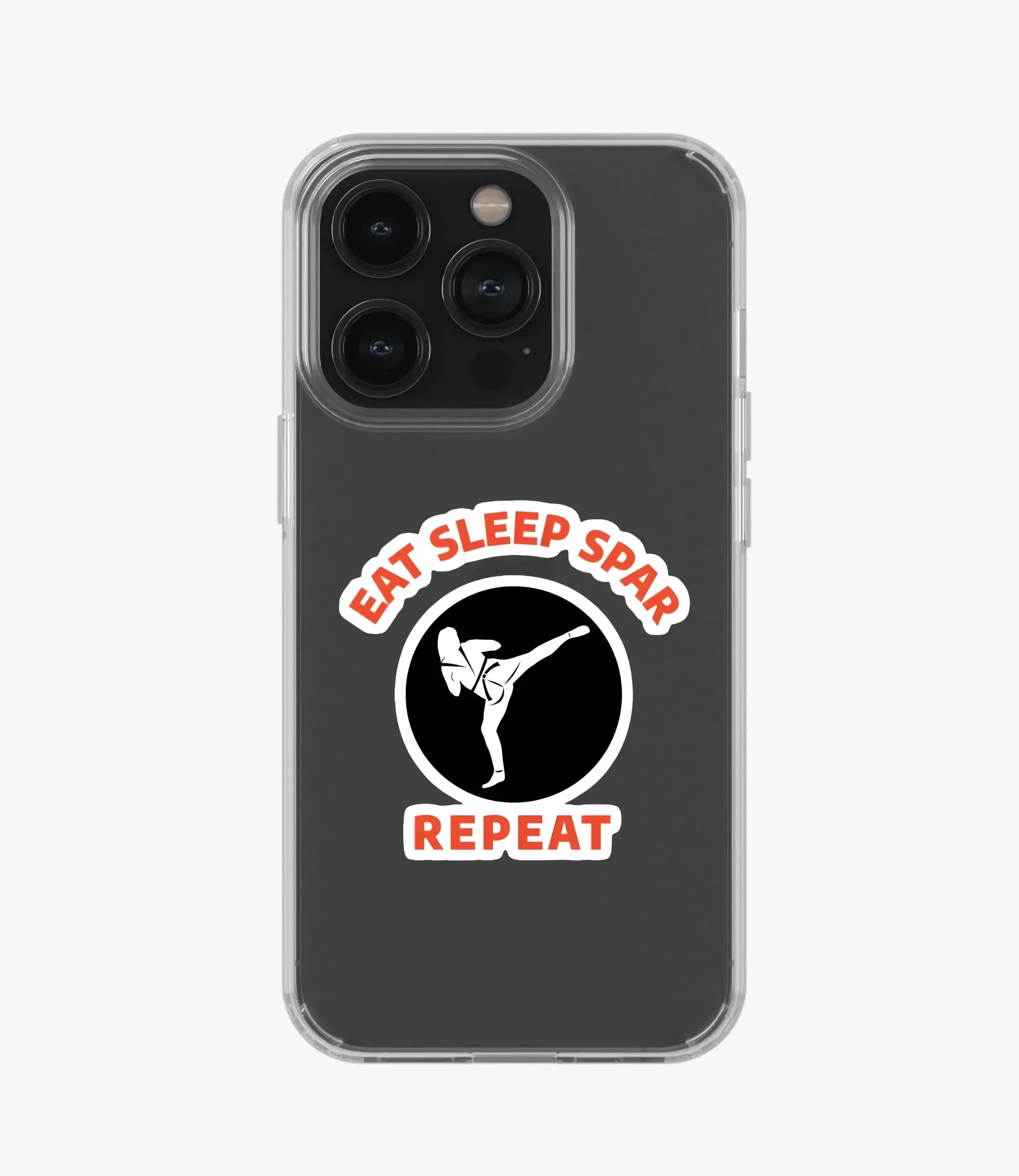 Eat Sleep Spar Repeat Silicone Phone Case