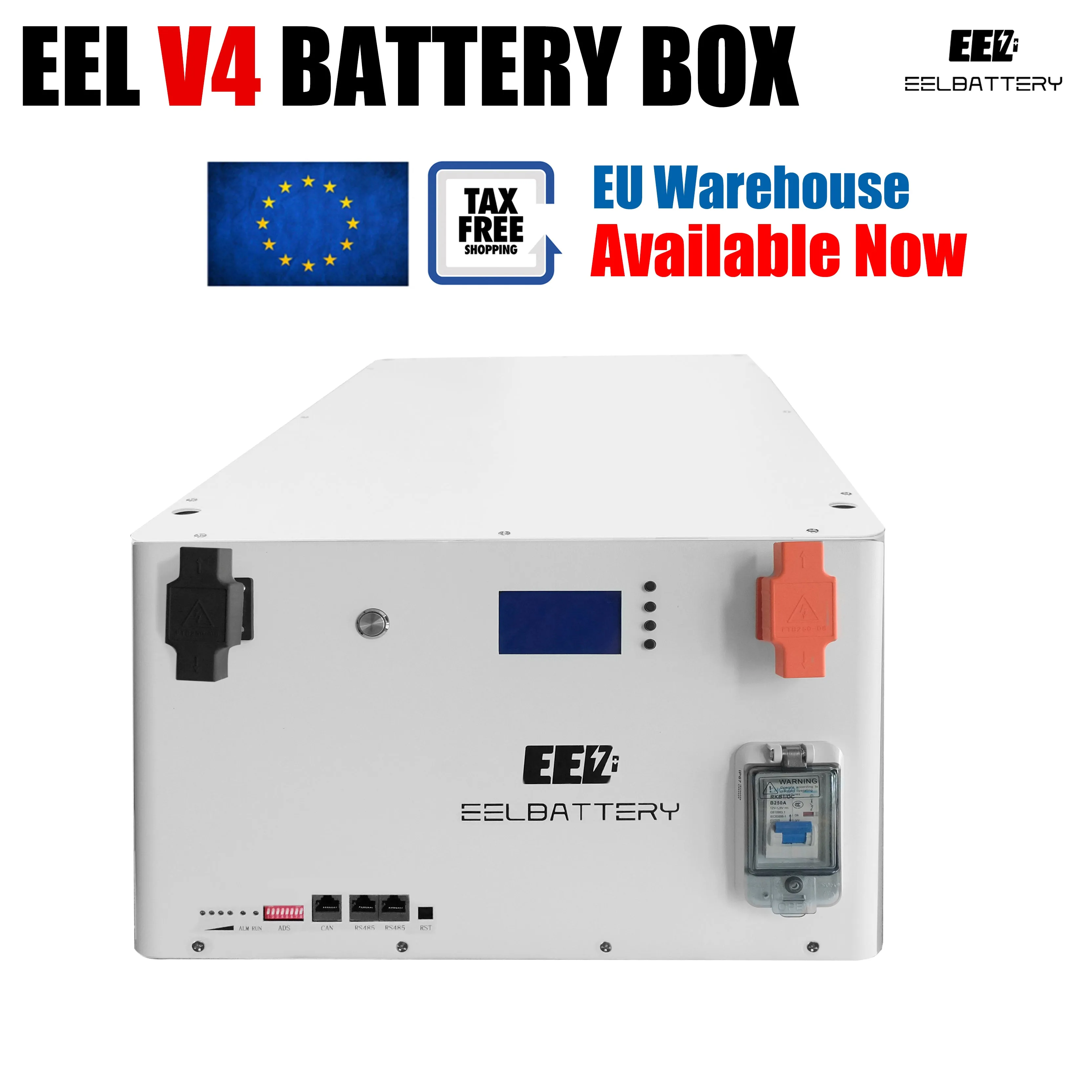 EEL 48V Battery Box V4 Kit with Bluetooth BMS 15Kwh Energy Storage Stackable Type EU Shipping