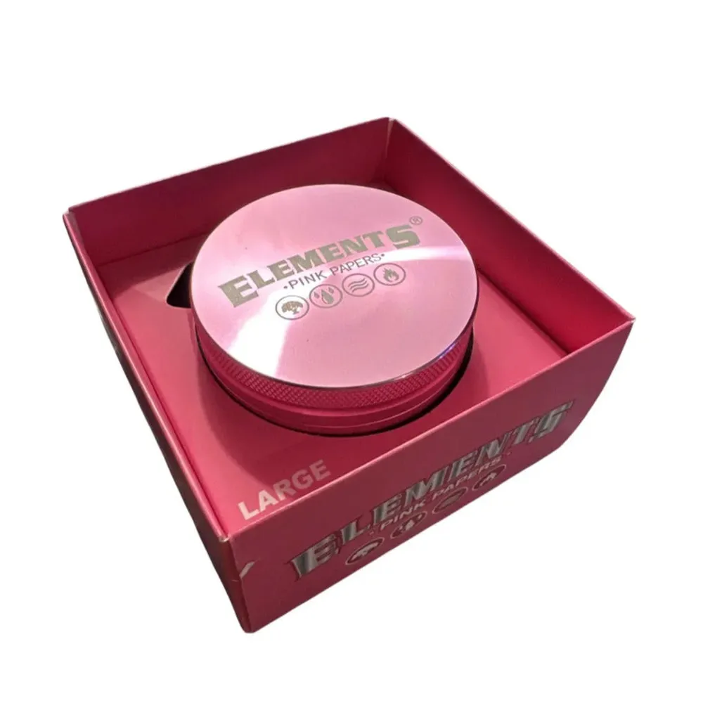 Elements Pink  Grinder - Large 65mm Aluminium 4 Part