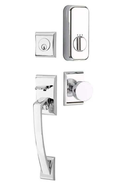 Emtek Single Cylinder Ares Handleset EMPowered Motorized Smart Lock Upgrade With Octagon Knob