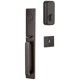 Emtek Single Cylinder Lausanne Handleset EMPowered Motorized Smart Lock Upgrade With Rope Knob