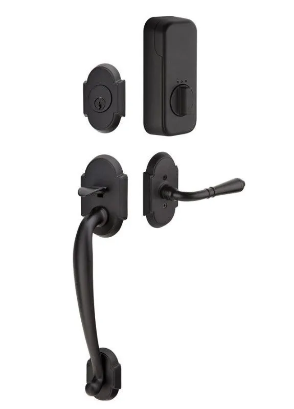 Emtek Single Cylinder Nashville Handleset EMPowered Motorized Smart Lock Upgrade With Argos Lever