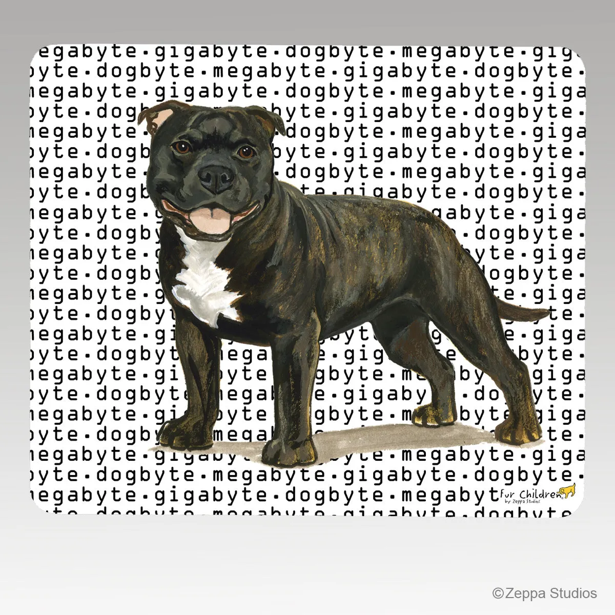 English Staffordshire Terrier Megabyte Mouse Pad