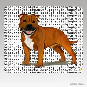 English Staffordshire Terrier Megabyte Mouse Pad