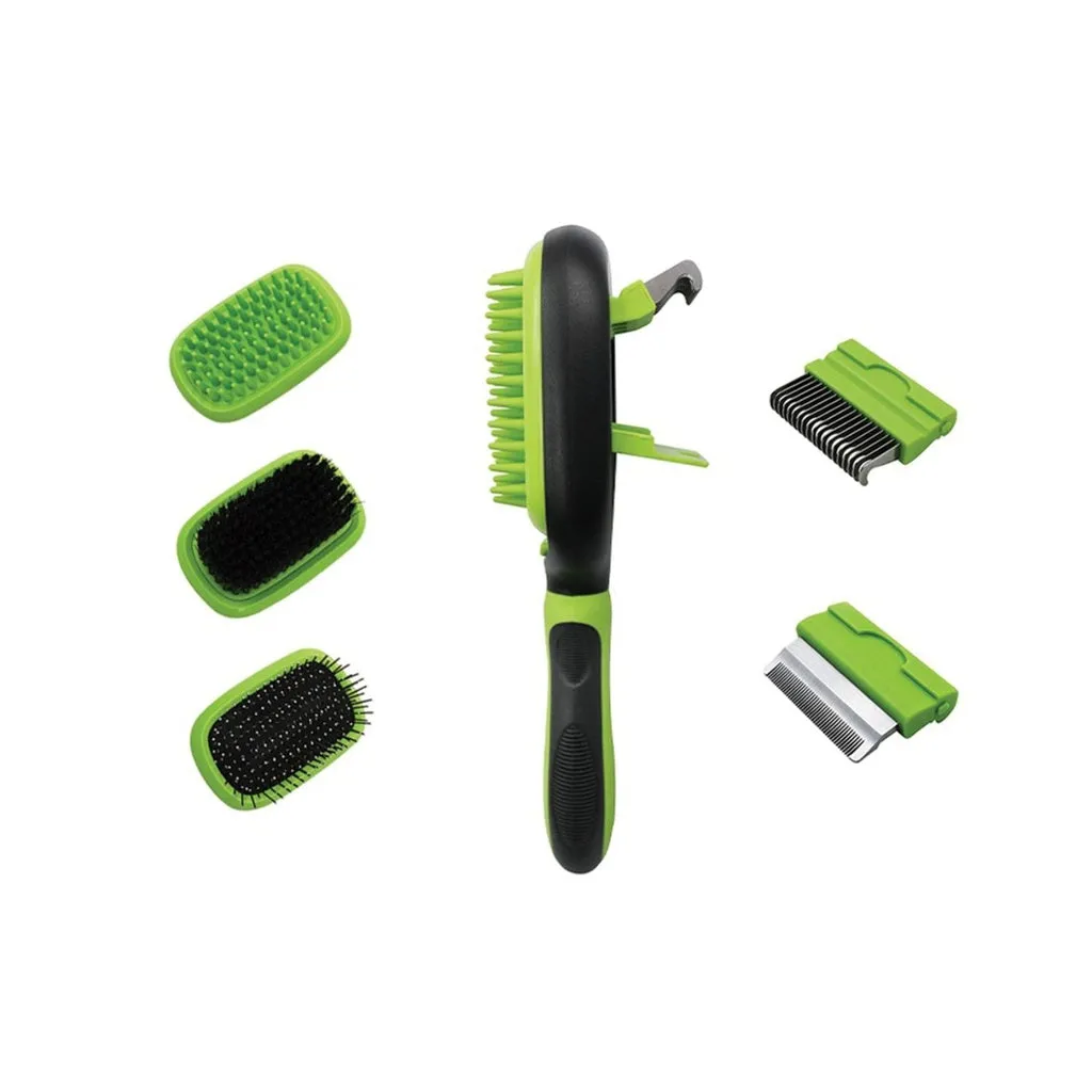 Ergonomic 5in1 Pet Grooming Set, Deshedding & Dematting