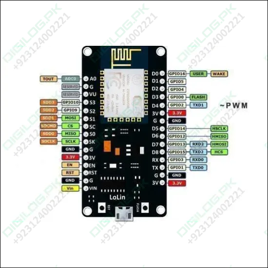 Esp8266 Ch340 Lolin Nodemcu V3 Wifi Development Board Iot Development Board In Pakistan