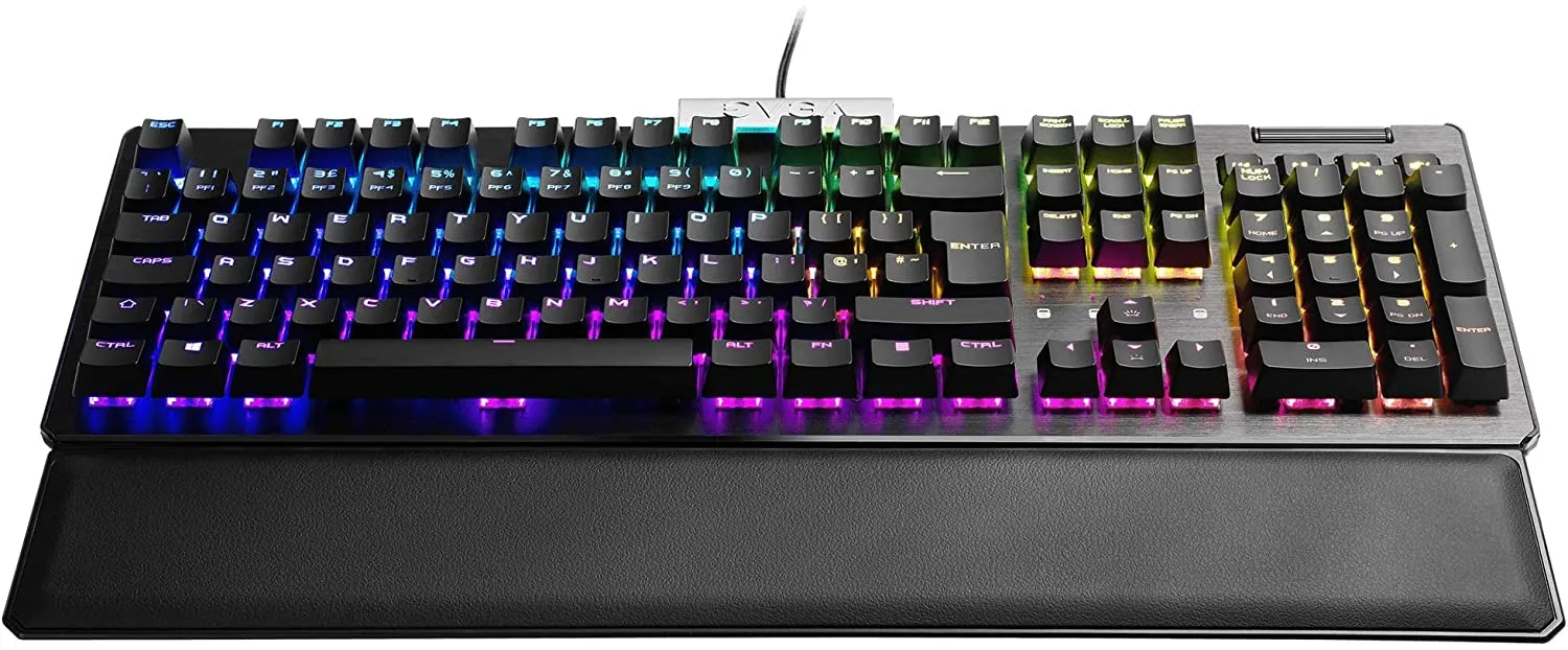 EVGA Z15 Rgb Mechanical Gaming Keyboard, Rgb Backlit Led, Hot Swappable Mechanical Kailh Speed Sliver Switches (Linear)