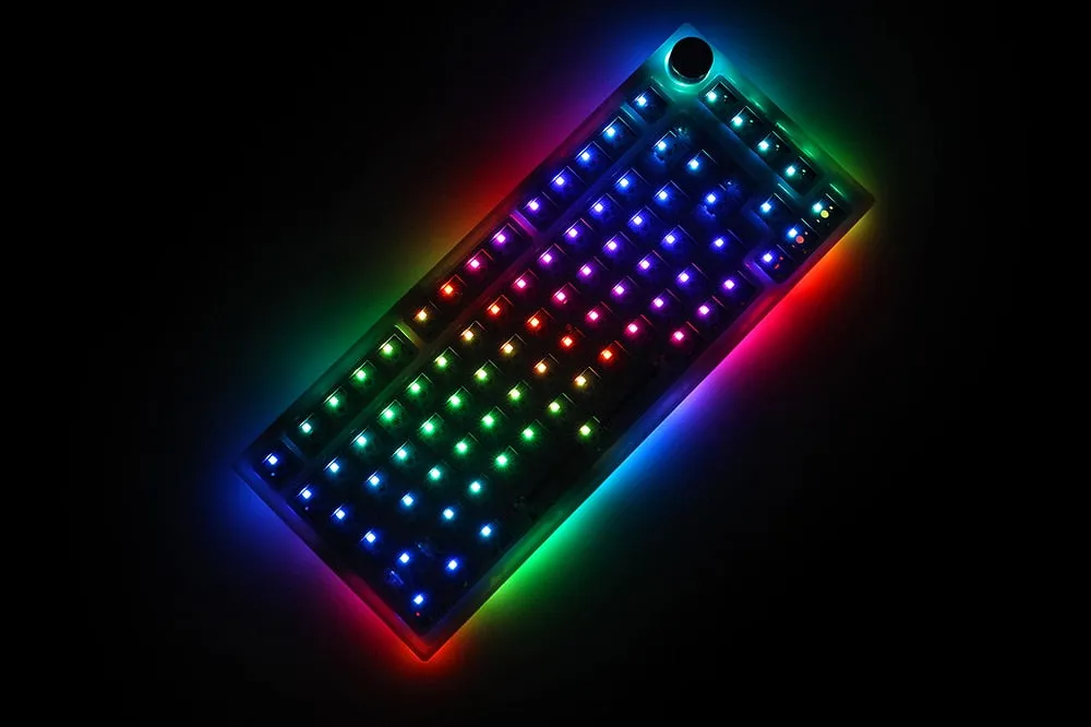 Feker IK75 Pro 3 Mode Wireless 75% Gasket Mechanical Keyboard kit hot swappable switch lighting effects RGB led type c 2.4G BT