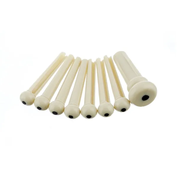 Fender Bridge Pin Set Ivory With Black Dot 7