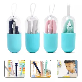 Foldable Reusable Silicone Straw