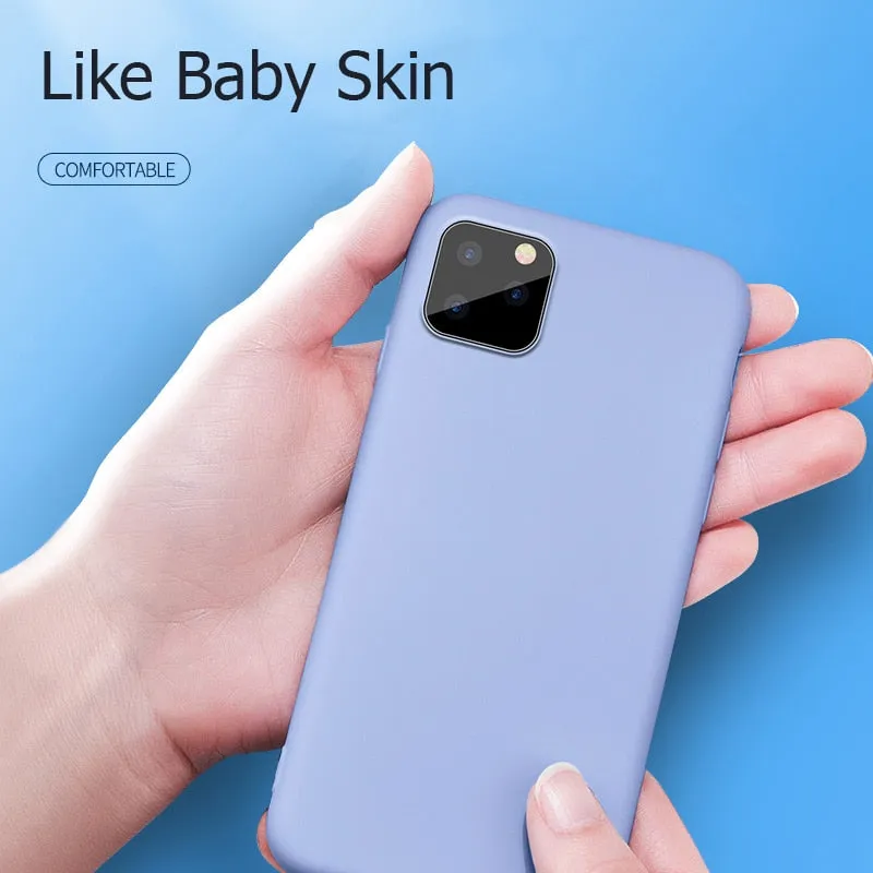 For Apple iPhone 11 Pro Max Case Liquid Silicone Rubber Soft Cover For Apple iPhone 11 iPhone11 2019 Phone Case Shockproof