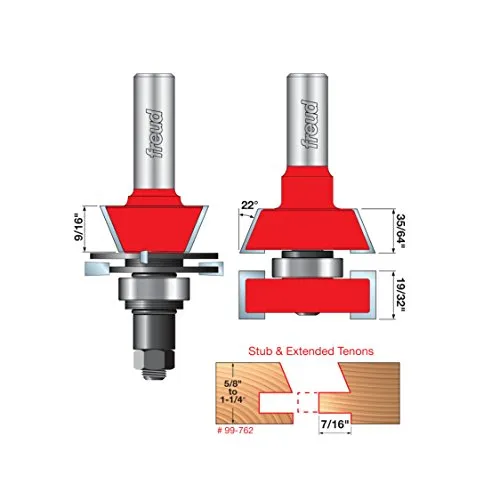 Freud 1-11/16 In. (Dia.) Premier Adjustable Rail & Stile Bit with 1/2 In. Shank