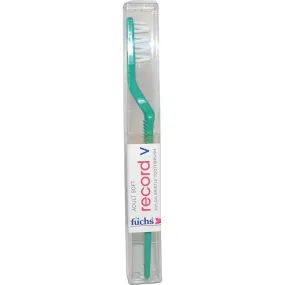 Fuchs Tooth Brush-Record V Nylon Soft Adult 1 ea Brush