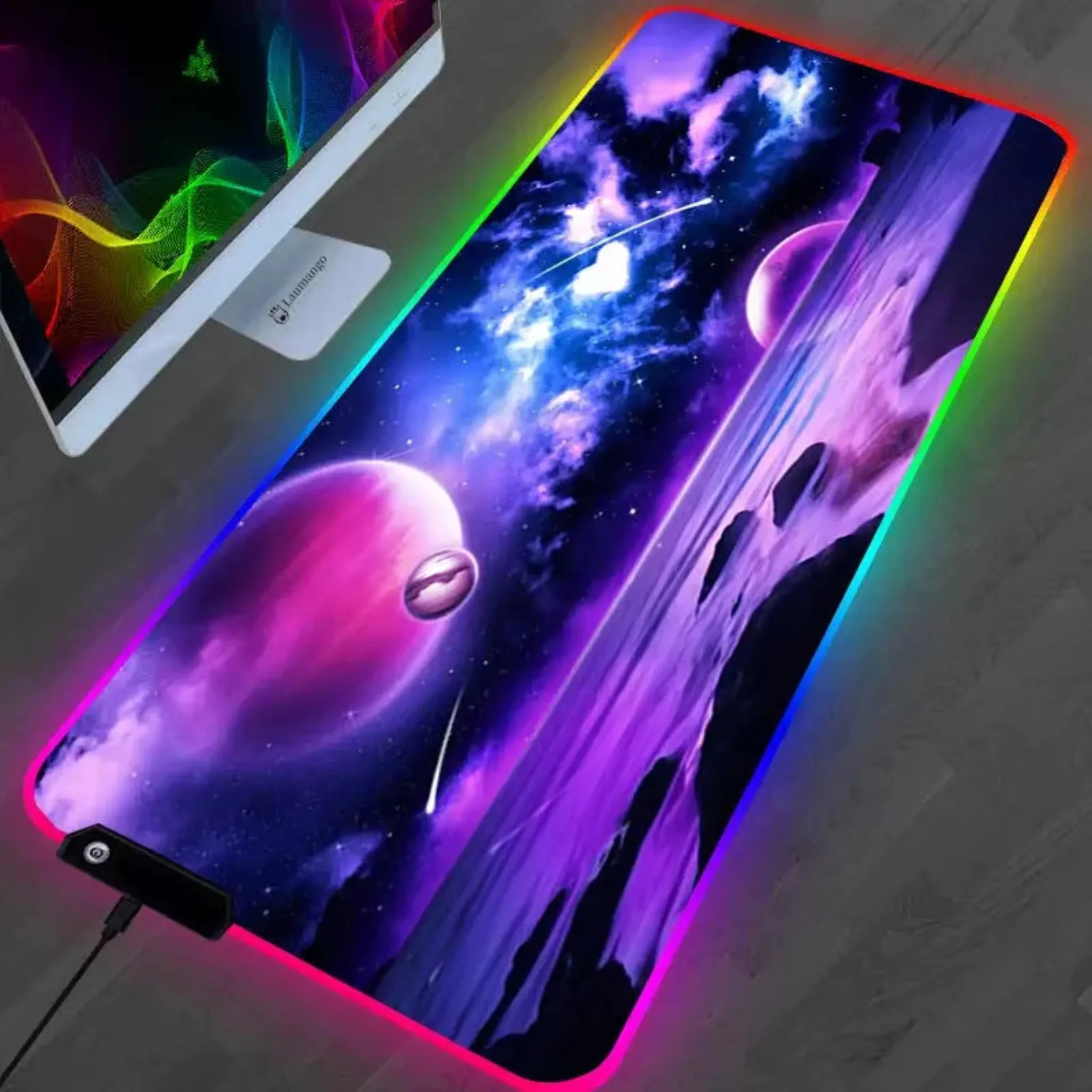 Gaming Mouse Pad - RGB Galaxy XL & L LED Desk Mat