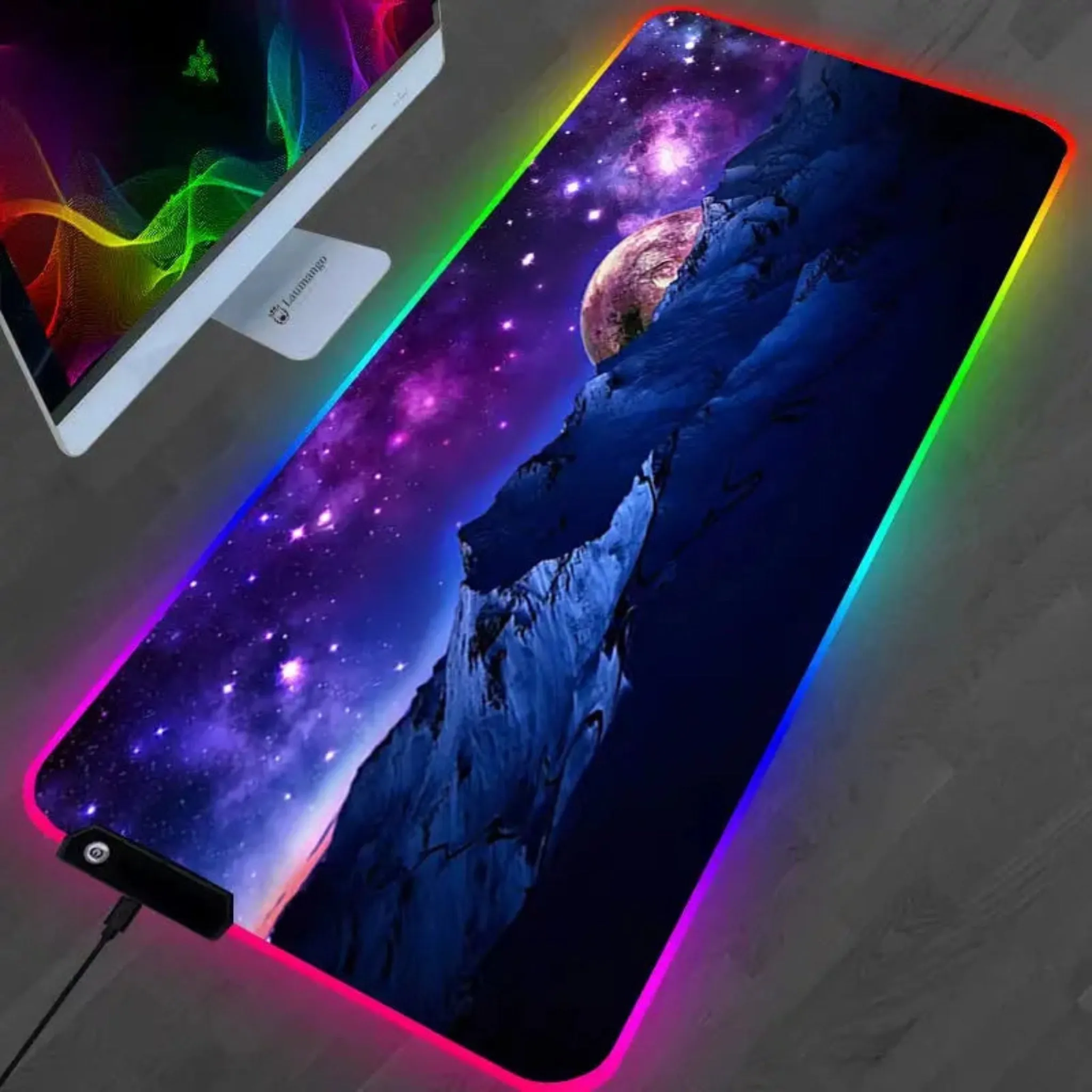 Gaming Mouse Pad - RGB Galaxy XL & L LED Desk Mat