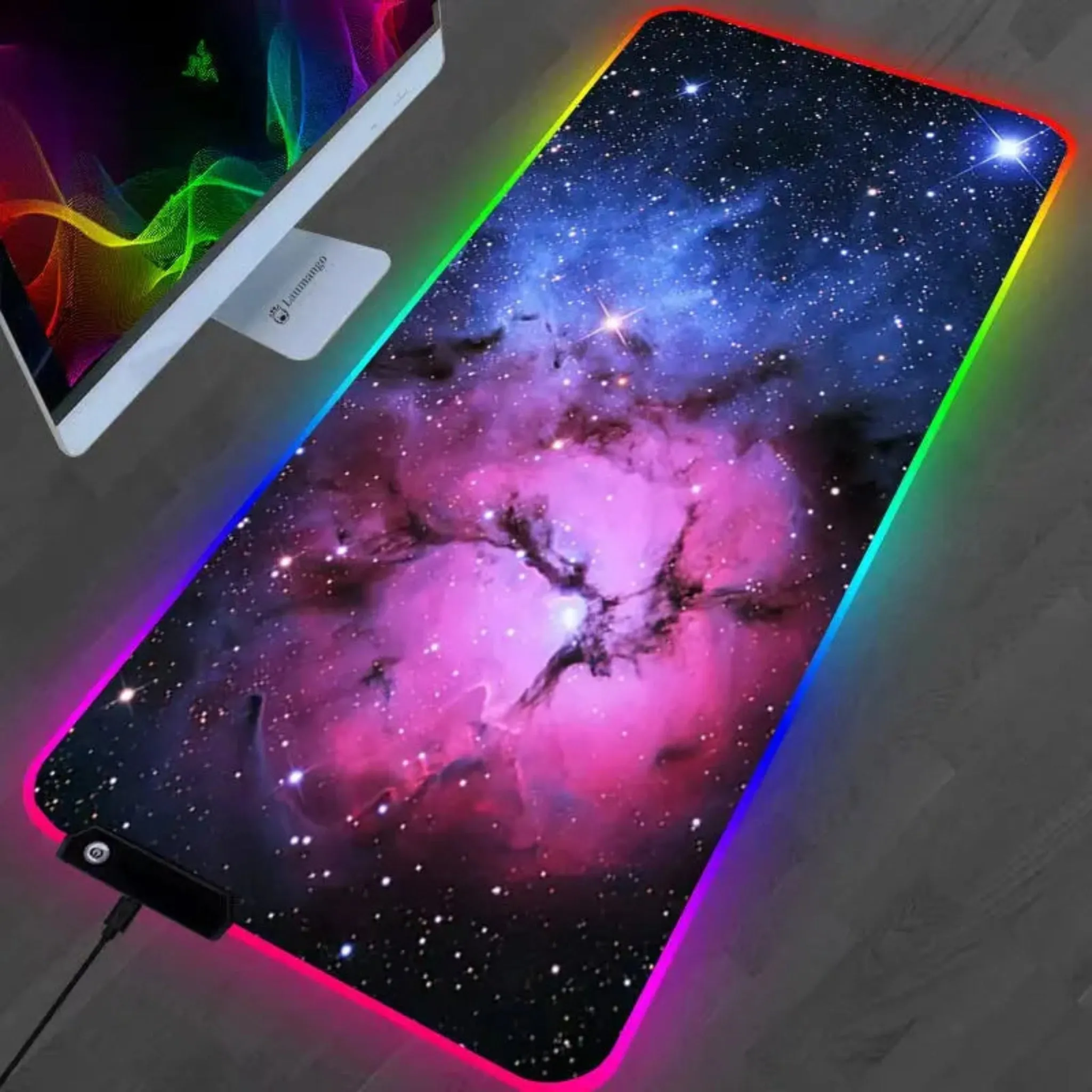 Gaming Mouse Pad - RGB Galaxy XL & L LED Desk Mat