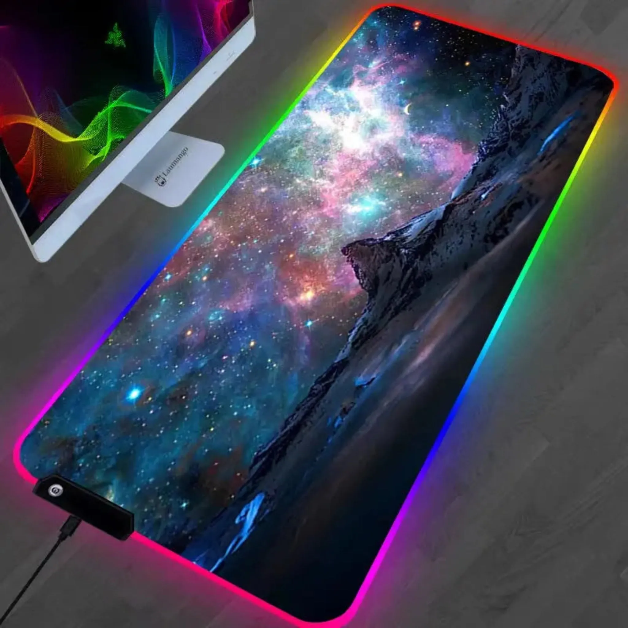 Gaming Mouse Pad - RGB Galaxy XL & L LED Desk Mat