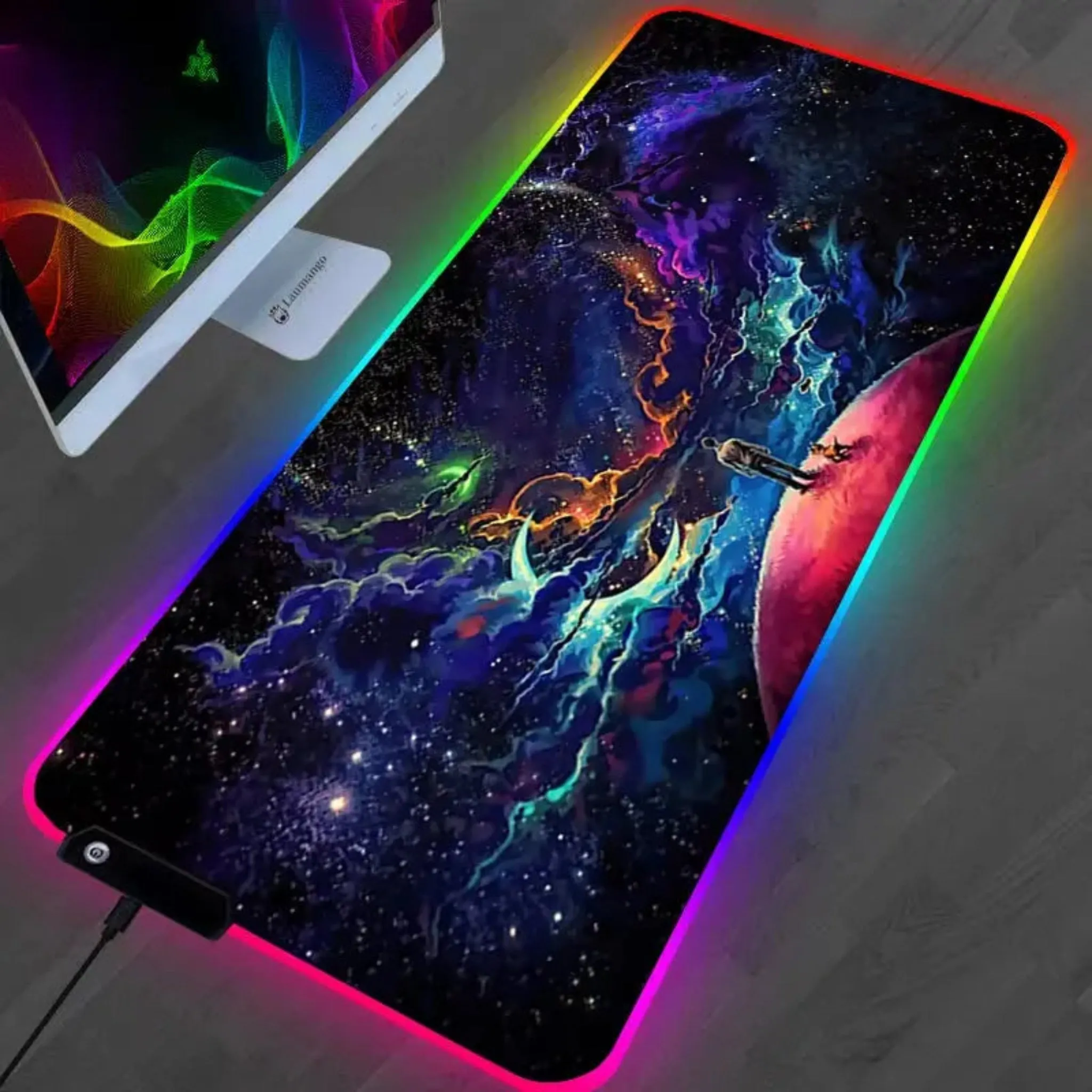 Gaming Mouse Pad - RGB Galaxy XL & L LED Desk Mat