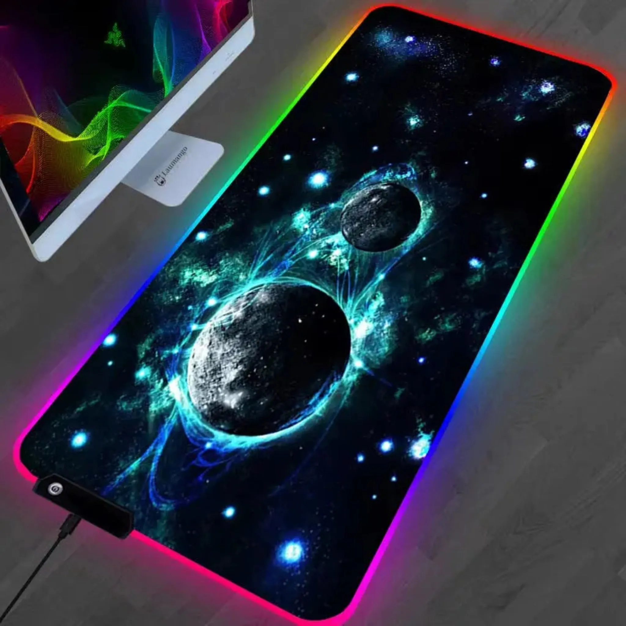 Gaming Mouse Pad - RGB Galaxy XL & L LED Desk Mat