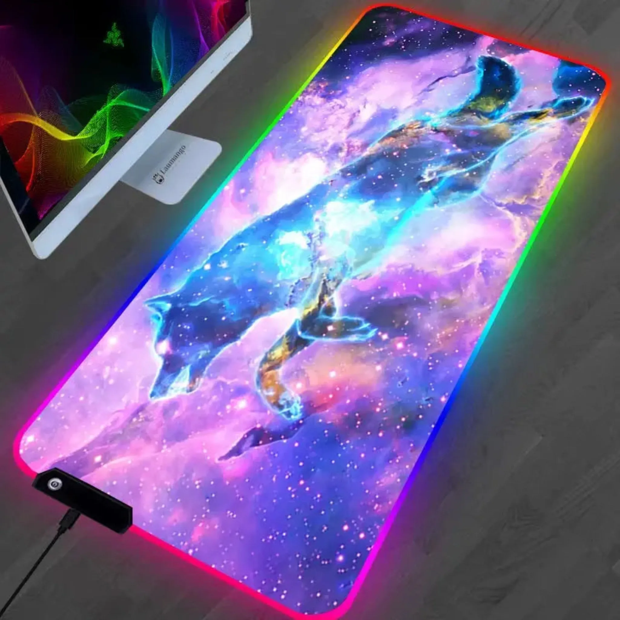 Gaming Mouse Pad - RGB Galaxy XL & L LED Desk Mat