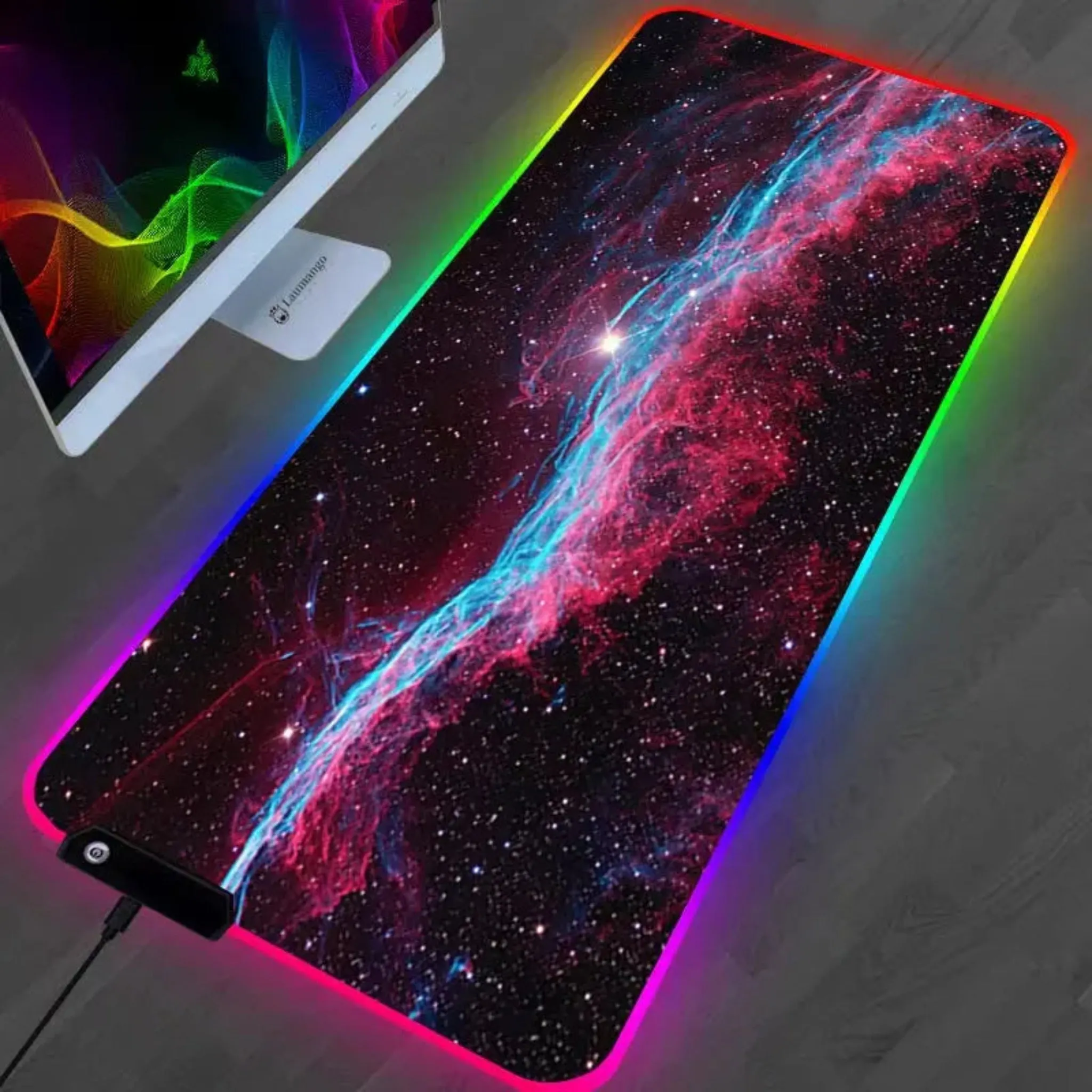 Gaming Mouse Pad - RGB Galaxy XL & L LED Desk Mat