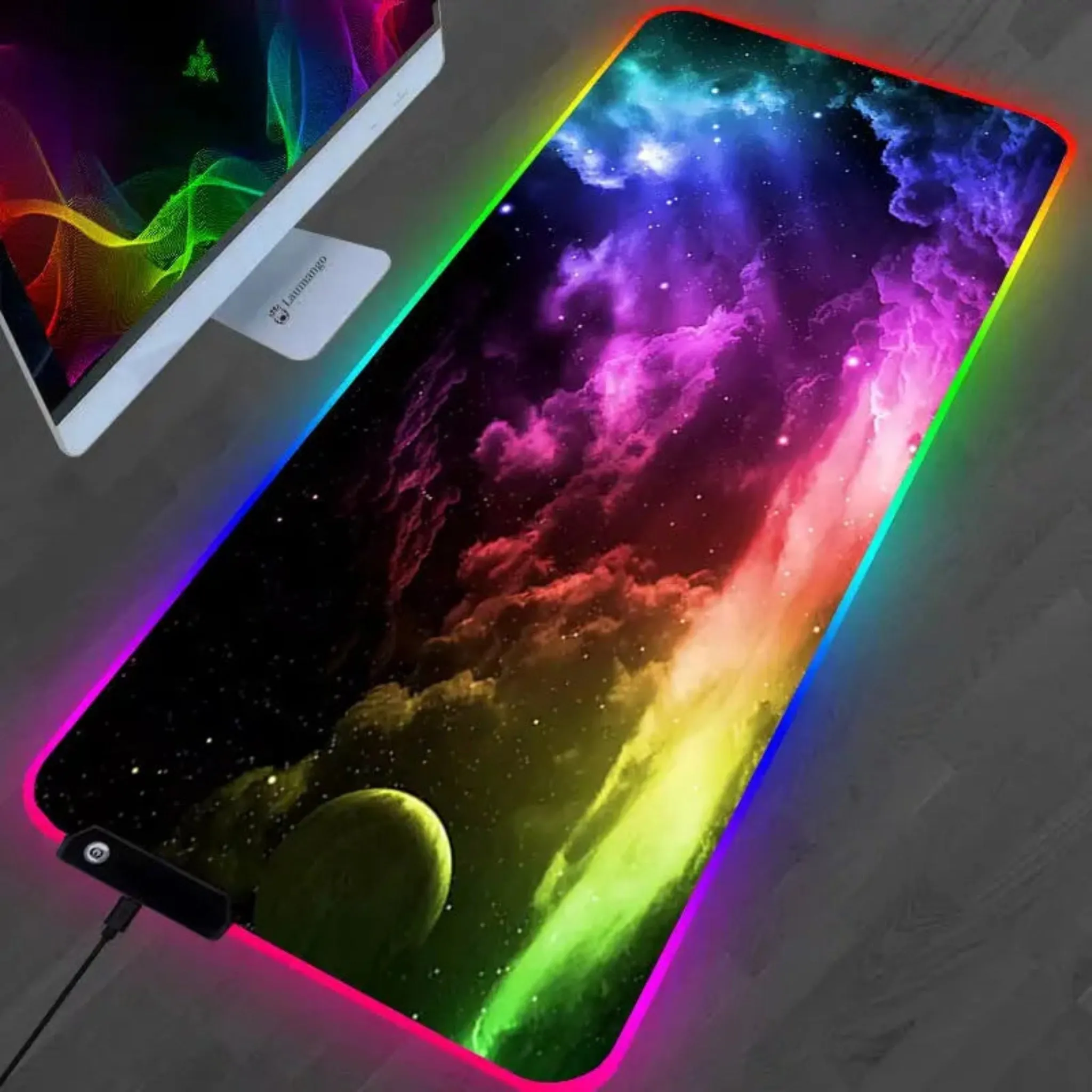 Gaming Mouse Pad - RGB Galaxy XL & L LED Desk Mat