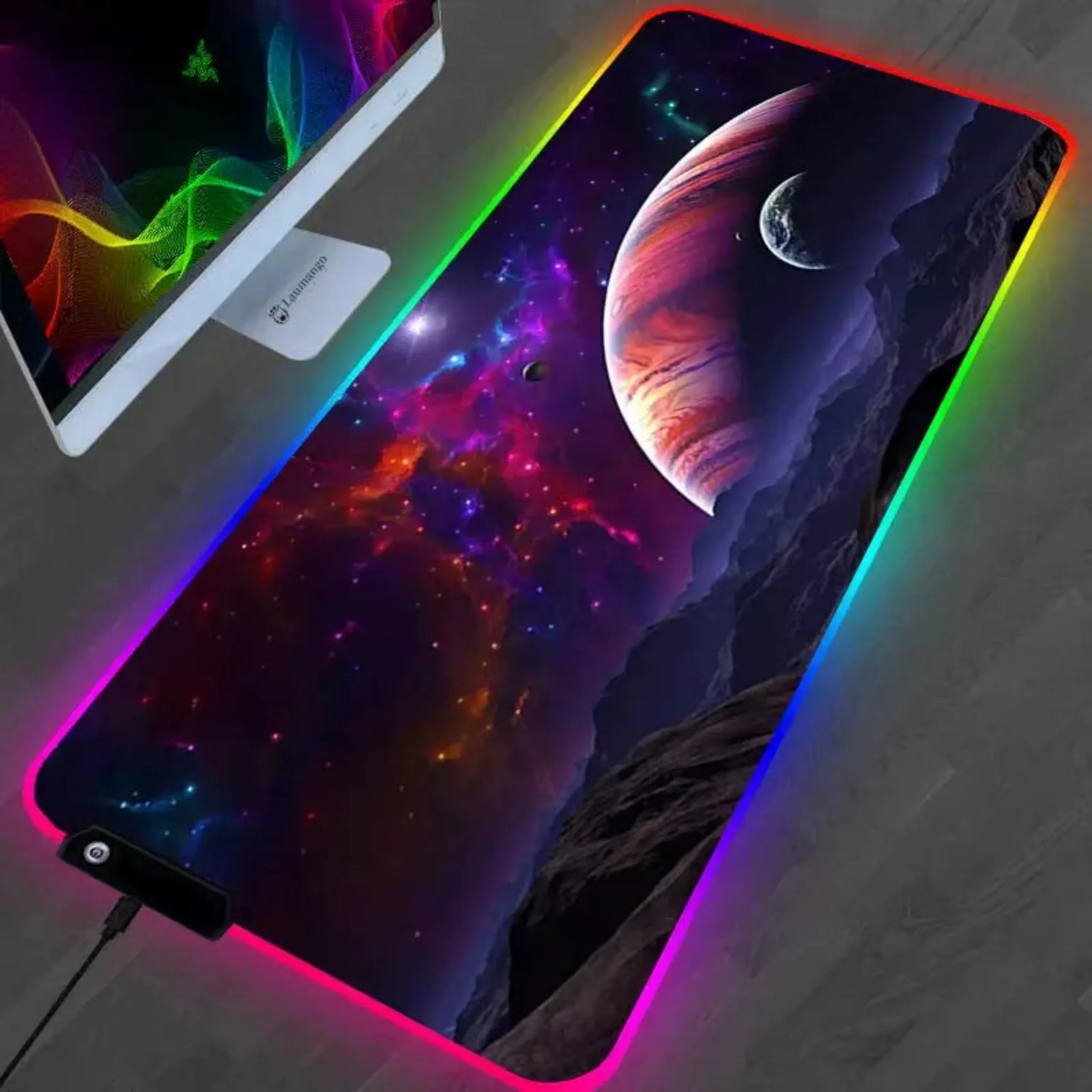 Gaming Mouse Pad - RGB Galaxy XL & L LED Desk Mat