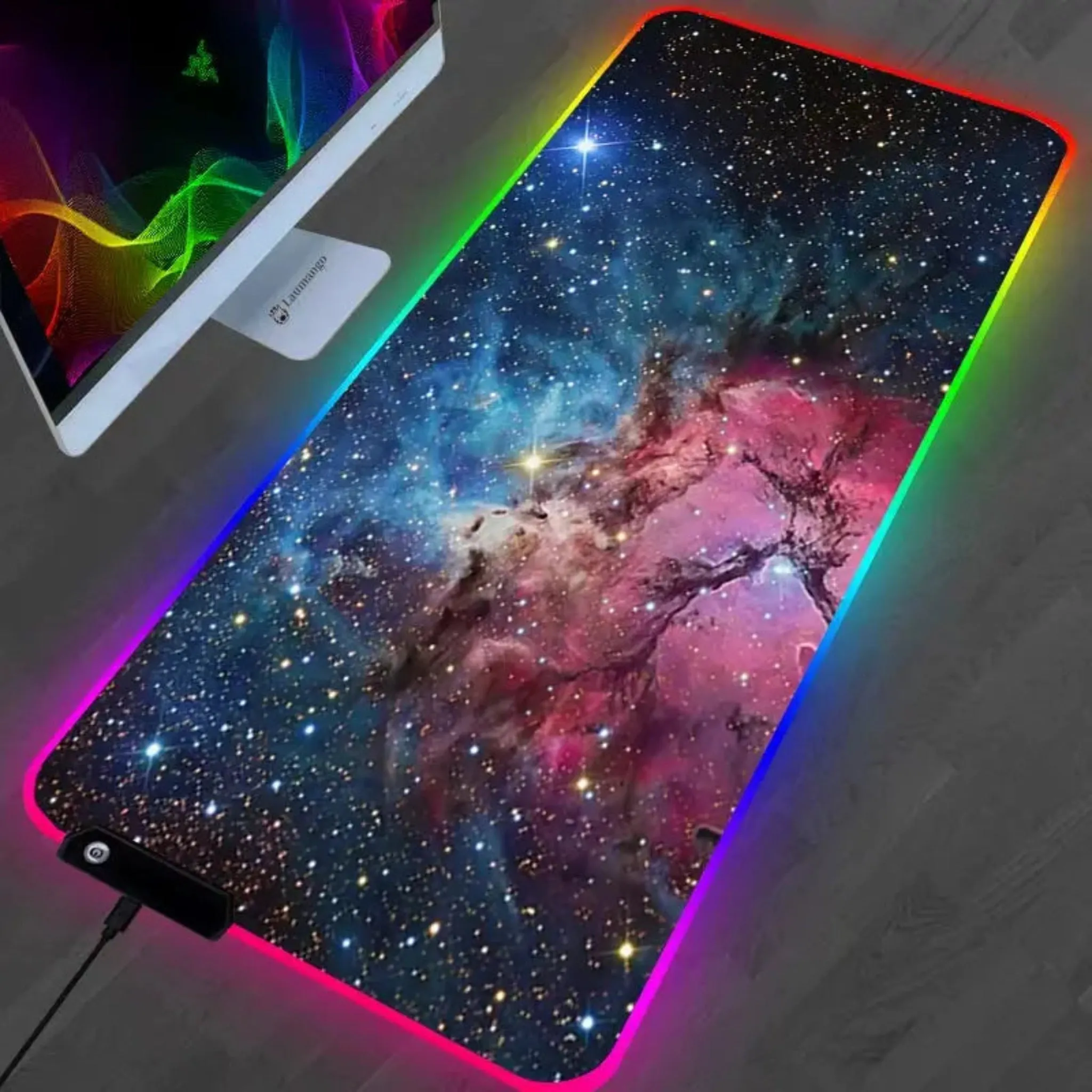 Gaming Mouse Pad - RGB Galaxy XL & L LED Desk Mat