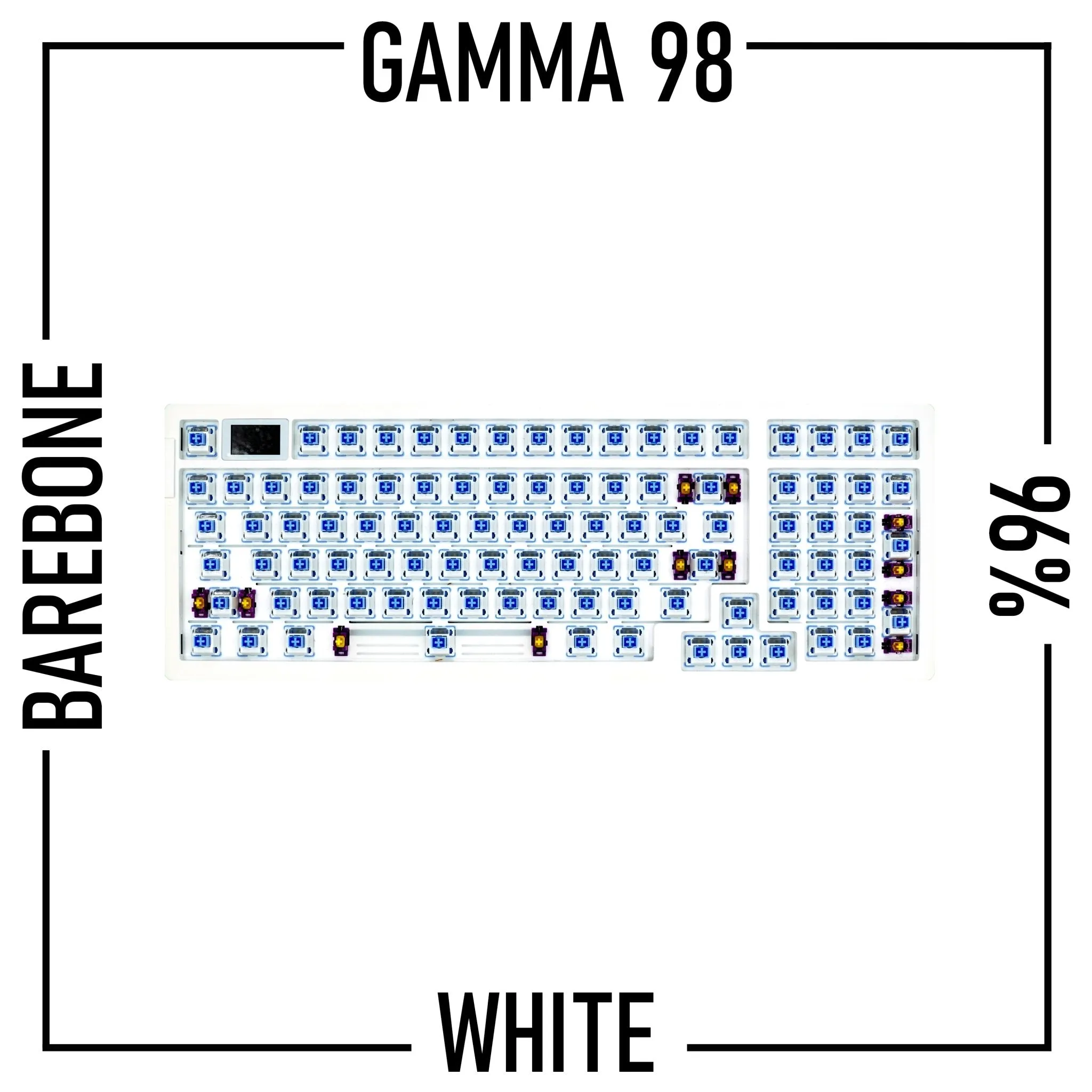 Gamma 98 (96%) | 1800 Barebone Kit | LED Wireless Mechanical Keyboard