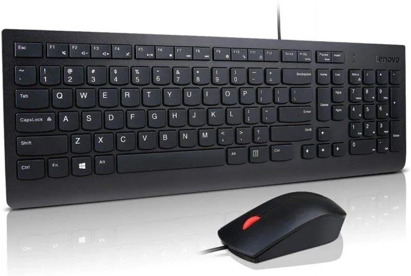 Genuine Lenovo Keyboard & Mouse set wired Black USB