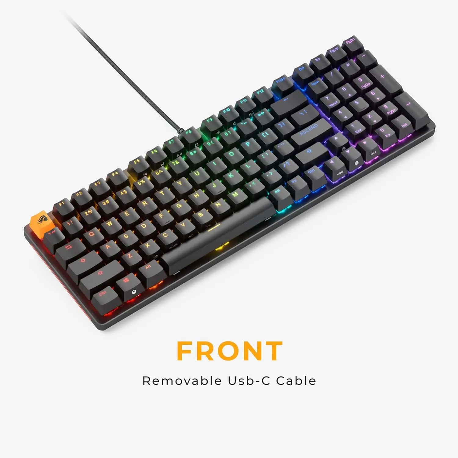 Glorious GMMK 2 Fox 96% Full Size Wired Mechanical Linear Switch Prebuild Gaming Keyboard, Black - Certified Refurbished