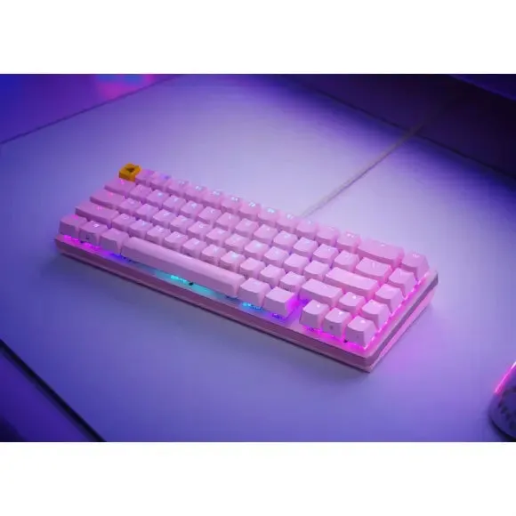 Glorious GMMK2 Modular Mechanical Keyboard | Pre-Built Edition | Compact 65% | Pink USA TKL | GLO-GMMK2-65-FOX-P