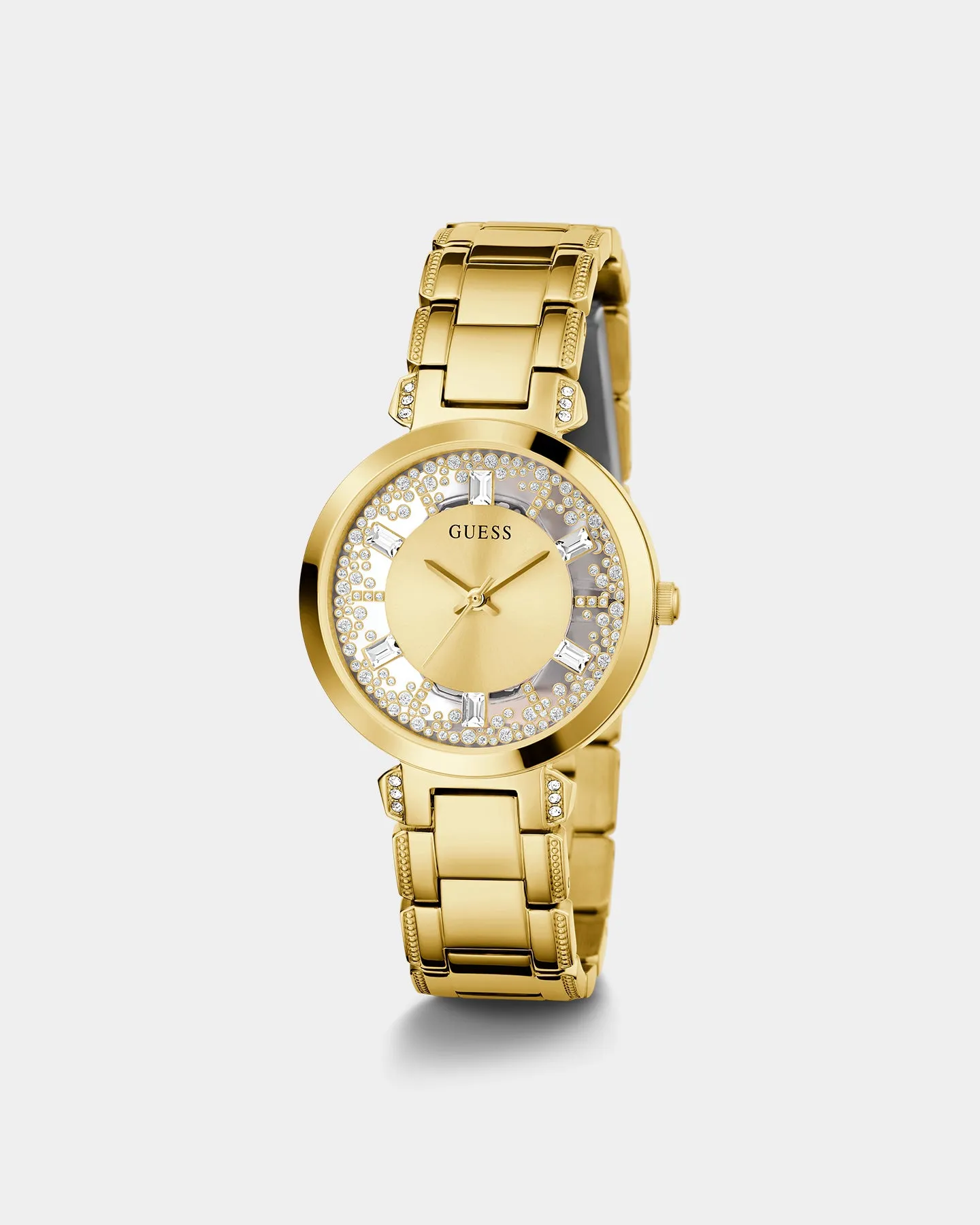 Guess Mainline Women's Crystal Clear Watch Gold