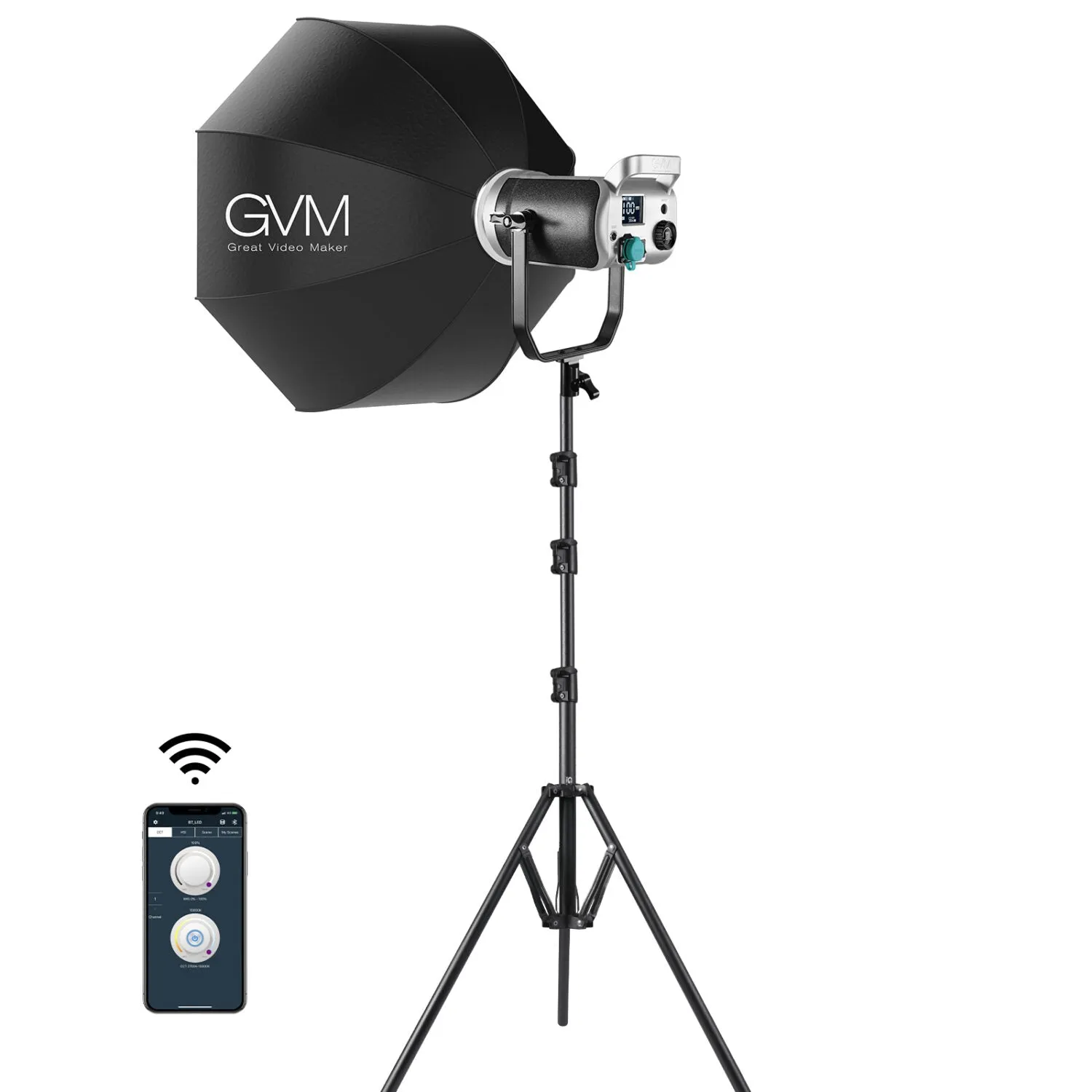 GVM SD200D LED Video Light with Softbox