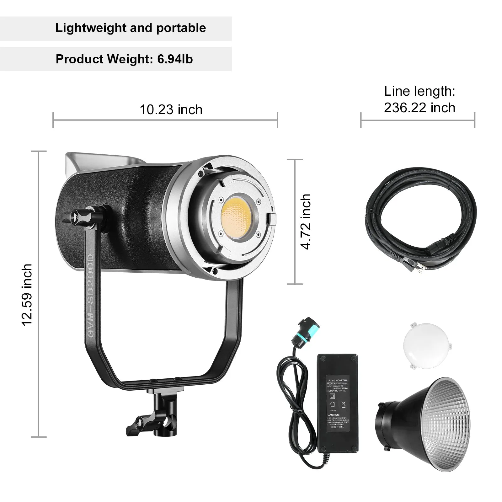 GVM SD200D LED Video Light with Softbox