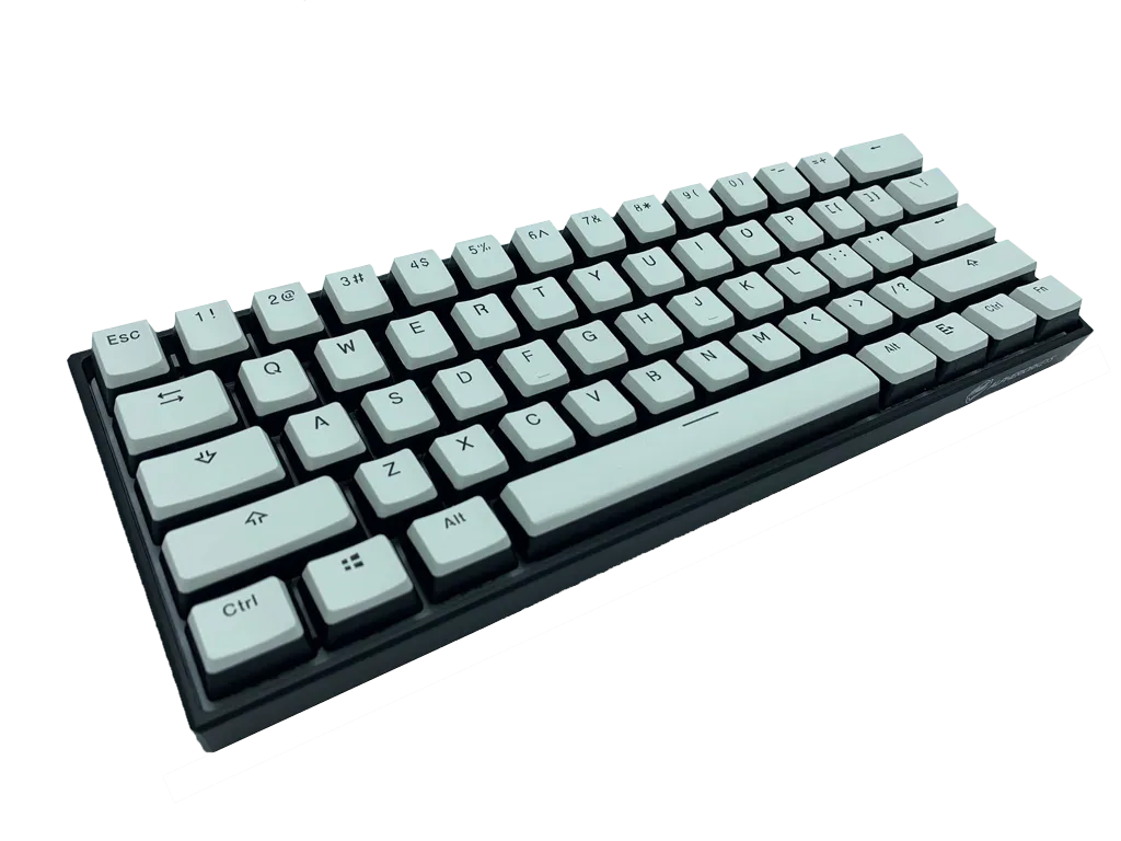 Hayabusa 60% Keyboard - Panda Pudding (White & Black)