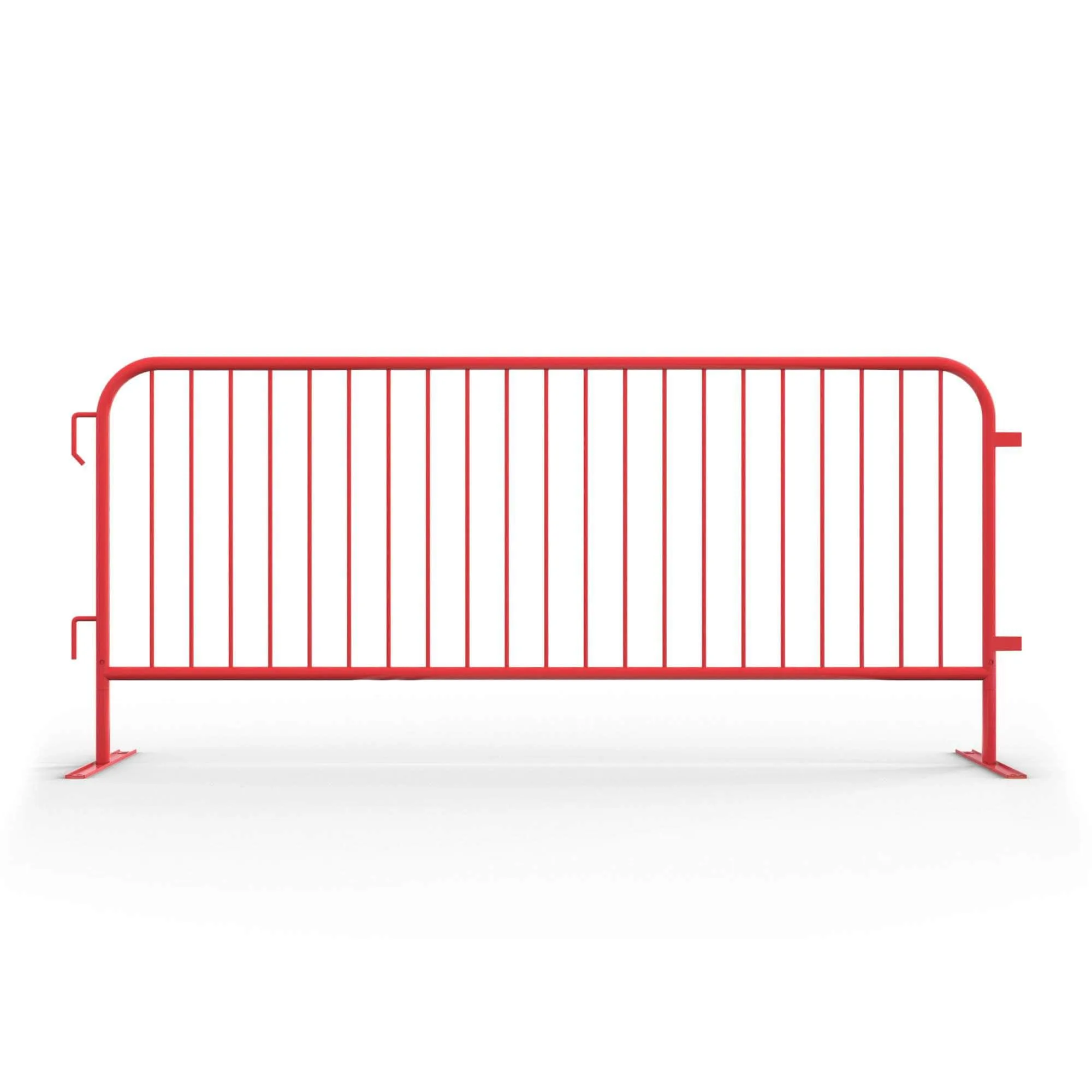 Heavy Duty Interlocking Steel Barricade, 8.5 Ft., Red - Angry Bull Barricades