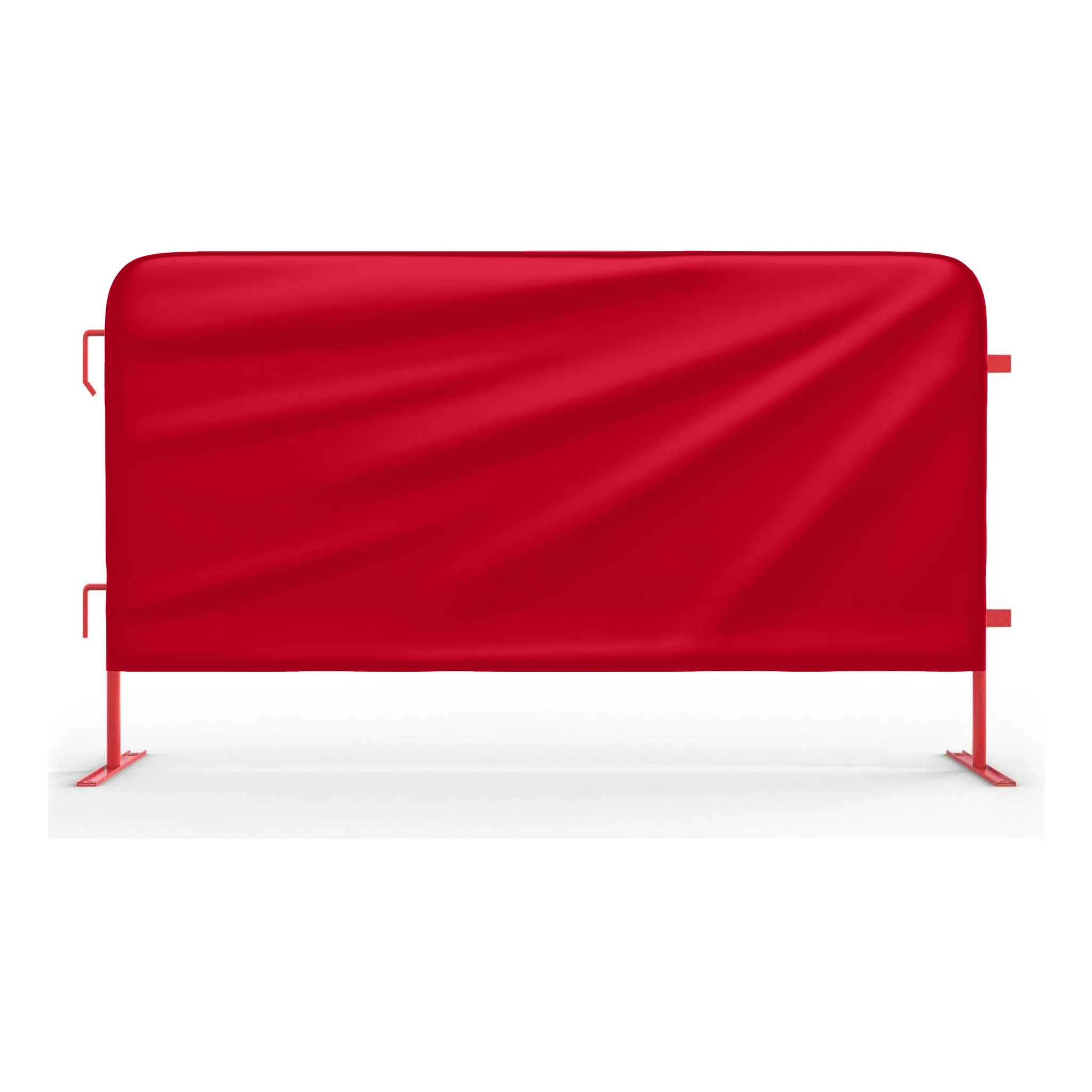 Heavy Duty Interlocking Steel Barricade, 8.5 Ft., Red - Angry Bull Barricades