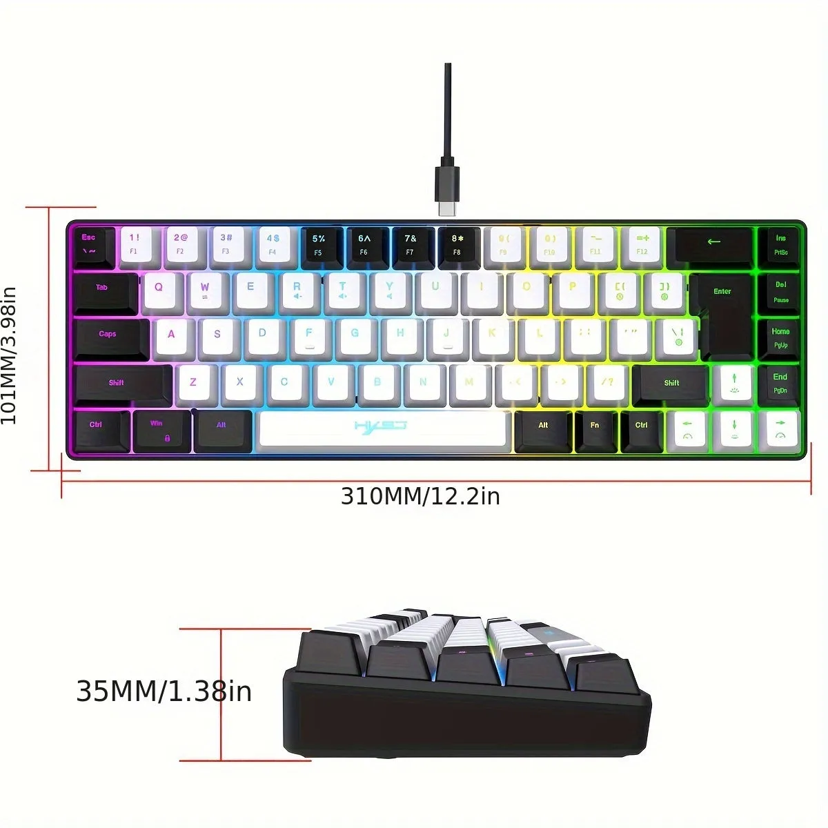 HXSJ New Thin Film Wired Game Keyboard Elevate Your Typing Experience