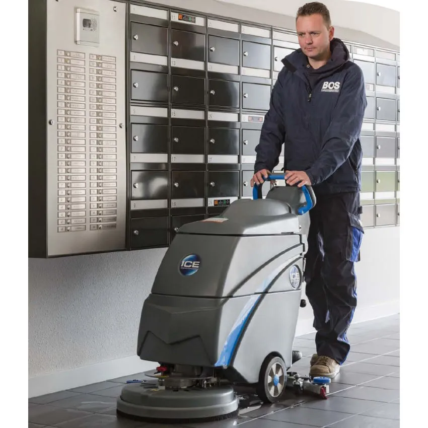 Ice i18C Cord Electric Walk Behind Automatic Floor Scrubber w/ Pad Driver - 9 Gallons